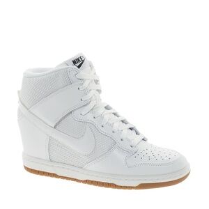 Women's Dunk Sky High Mesh White Wedge Sneakers